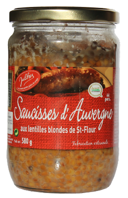Saucisses aux lentilles blondes de Saint-Flour 580g